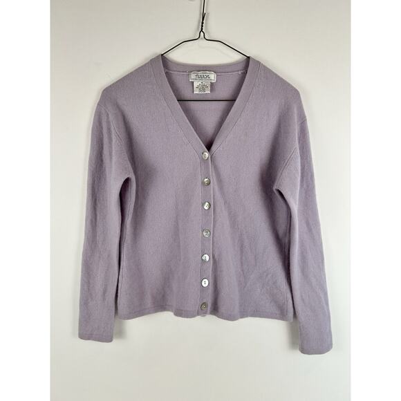 Talbots Women's Lavender Cardigan Sweater - Picture 1 of 6